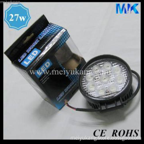 hot sale round 27w Epistar led flood beam work light